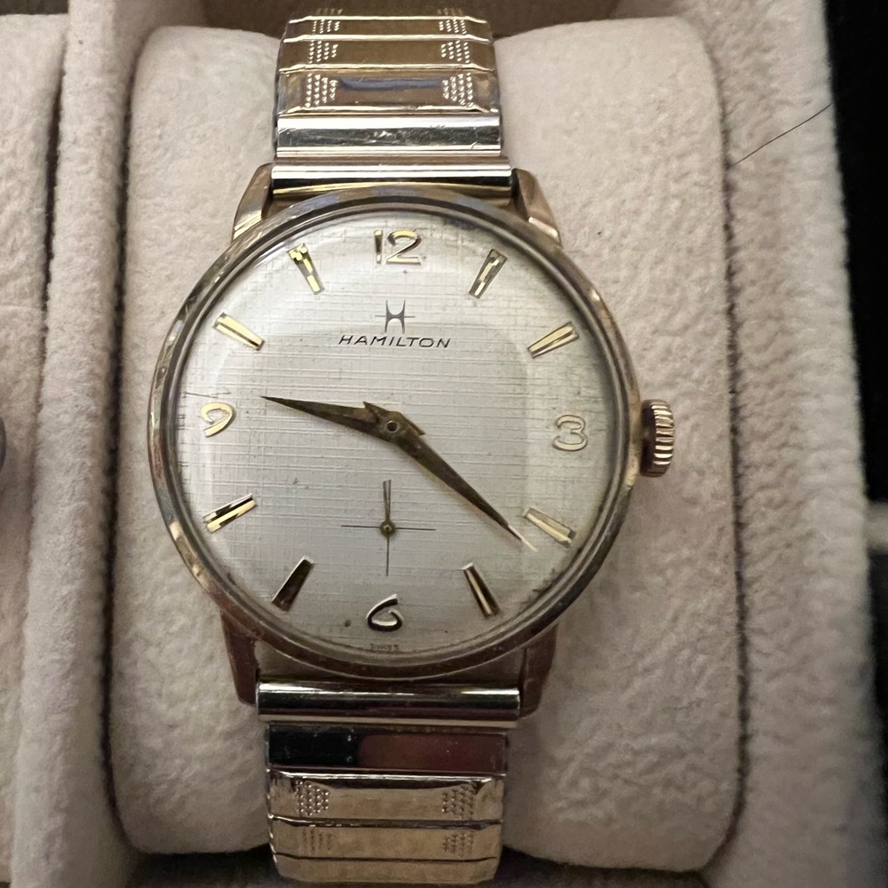 Hamilton 10k gold plated dress watch - READ